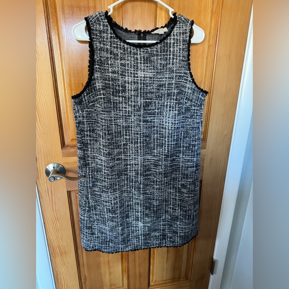Loft Tank Dress with Detail Around Neck and Sleeves